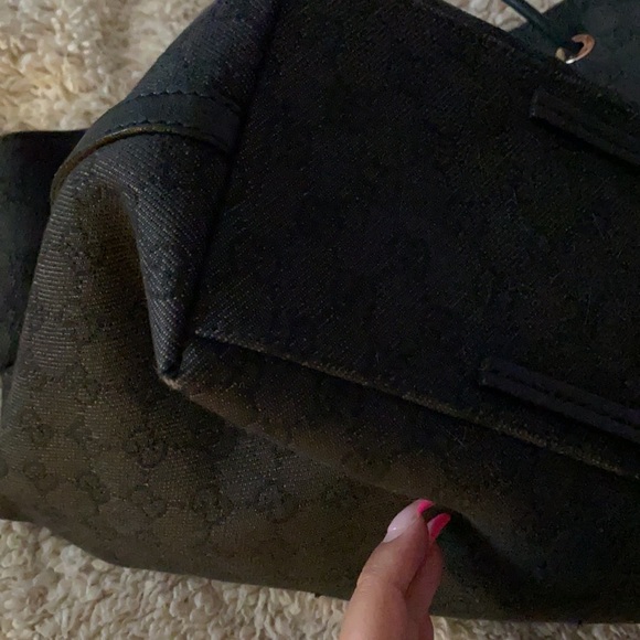 GUCCI BLACK CANVAS BAG - Picture 9 of 10